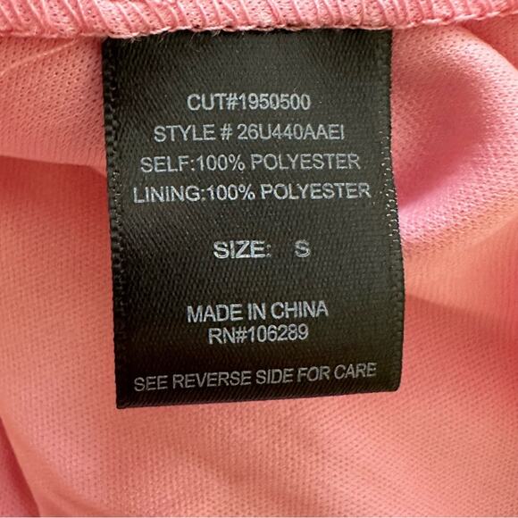 Trixxi Dress Pink Floral Spaghetti Strap Smocked Ruffled Mini Dress Small NWOT - Picture 11 of 12